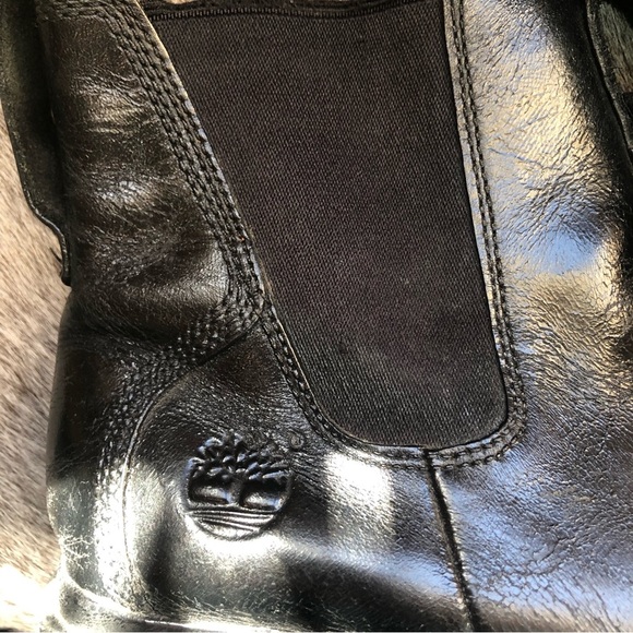 Timberland Mens Black leather Chelsea boot pull on style size 8.5 - Picture 2 of 7
